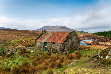 An old cottage with a rusty roof © Helen Hotson