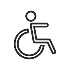 wheel chair Symbol Icon Vector Design Illustration
