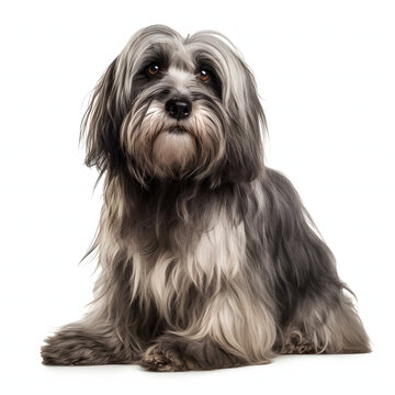 Lowchen breed dog isolated on white background