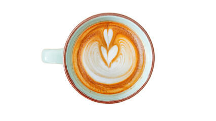 Cup of coffee on a white background