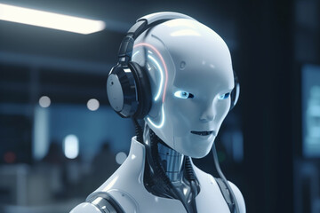 Cyborg technology helmet robot

