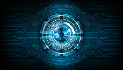 eye cyber circuit future technology concept background