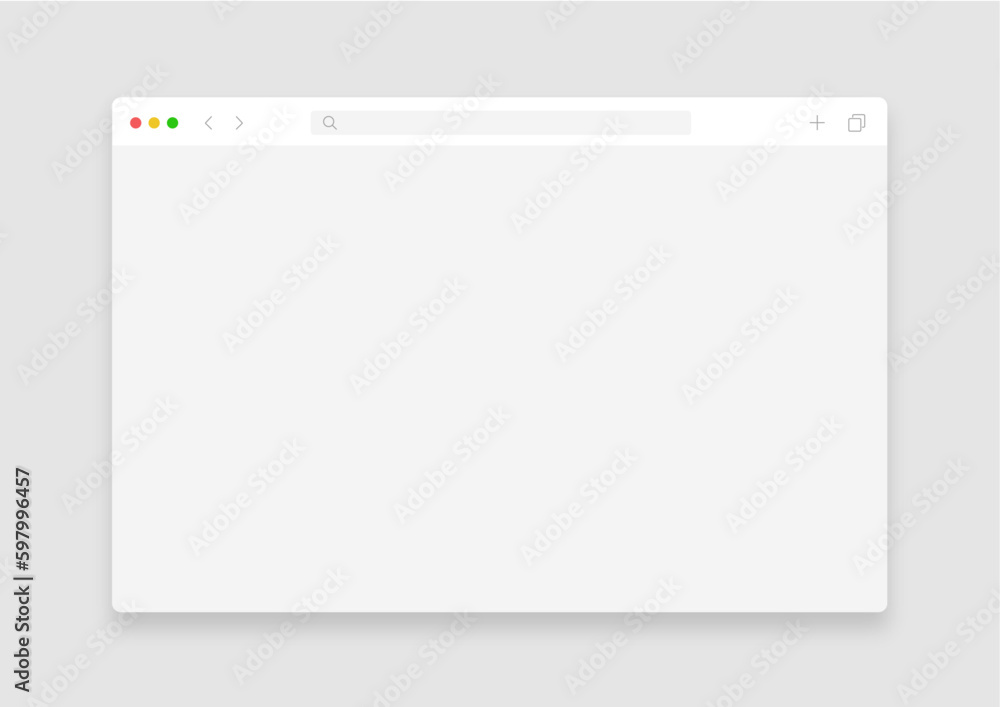 Poster web browser window mockup. user interface template light design modern. vector stock illustration.