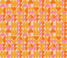 Retro background style geometric vector seamless pattern