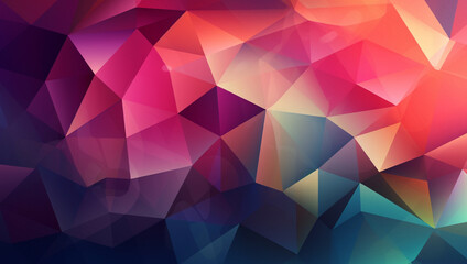 Obraz premium A colorful triangle design with a triangle design, AI Generative