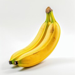 Two fresh yellow bananas for fruit salad Generative AI Illustration