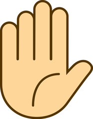 Obraz premium Human hand, open palm vector icon