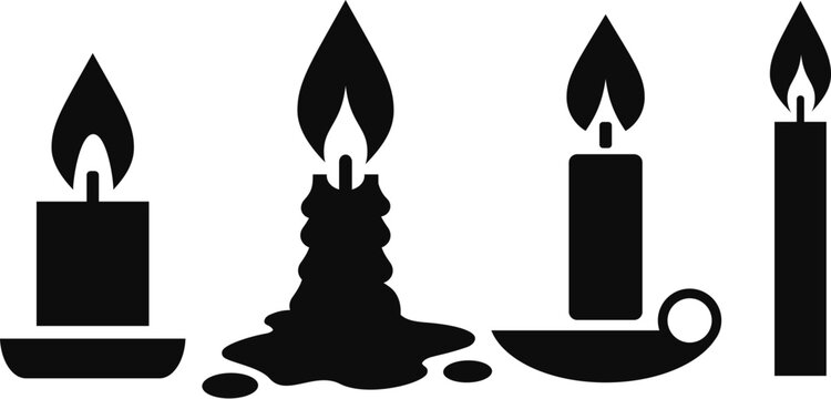 Candle vector icon