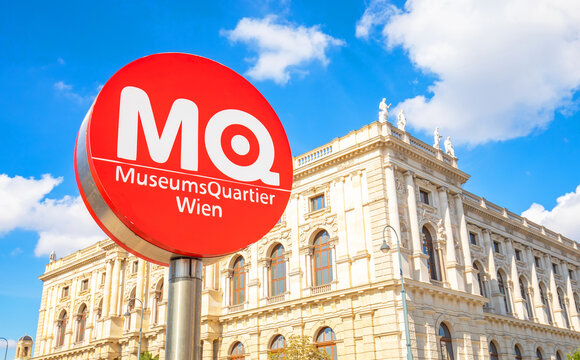 Beautiful Baroque building of Natural History Museum in Vienna Museumsquartier, Austria 2023