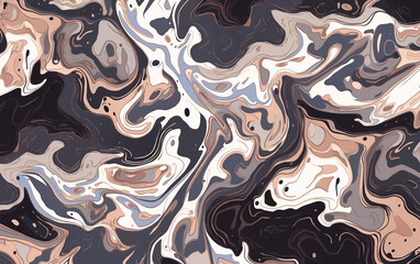 Abstract mud pattern with shapes. Generative AI technology.