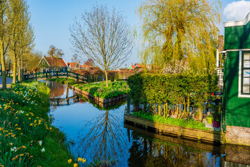Fototapeta premium Zaanse Schans Zaandam near Amsterdam in Holland