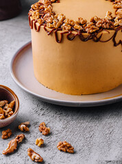 delicious biscuit toffee cake on plate