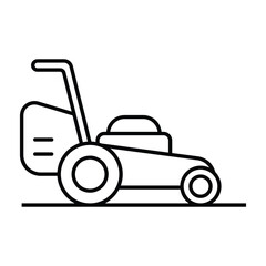 Lawn mower icon vector on trendy design