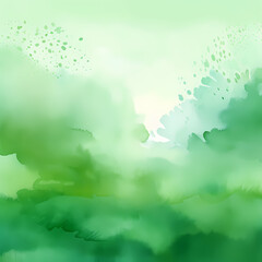 Green Abstract Water color Background . Generative AI