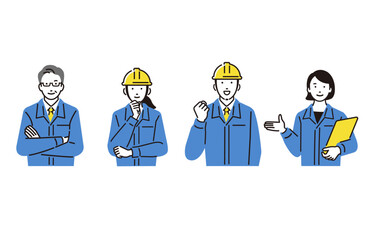 建設業、工務店の人物セット