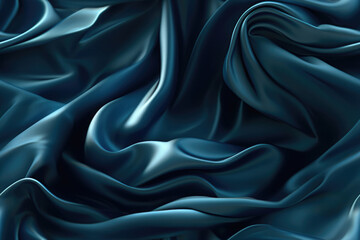 Obraz premium Nahtlos wiederholendes Muster - Blaues Seiden Tuch, Stoff, Textilie - Fotografie Stil