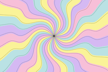 Pastel ray background. Vector Illustration