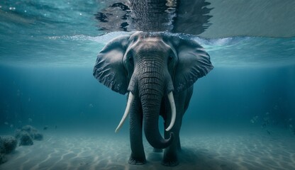 Elephant in water Ai generative