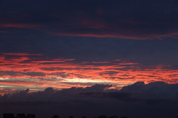 sunset in the clouds