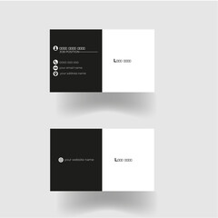 Fototapeta na wymiar Modern Business Card - Creative and Clean Business Card Template Modern and simple business card design black and white business card