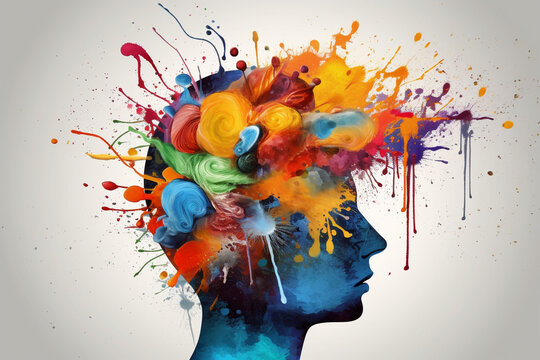 A captivating and imaginative image of a creative mind, symbolizing inspiration, innovation, and artistic expression. Ai generated.