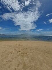 Fototapeta na wymiar sand beach and sky