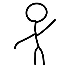 Stick Man Cartoon Icon 