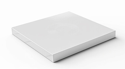 Podcast Cover Mockup, Blank CD or DVD disk mockup isolated on white background, Generative AI