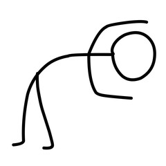 Stick Man Cartoon Icon 