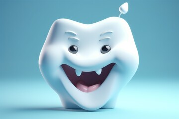 dental child care blue smiling dentist smile tooth dentistry hygiene. Generative AI. Generative AI