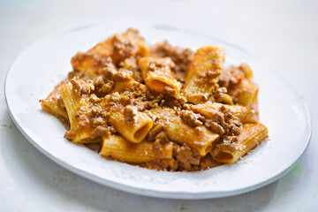 rigatoni bolognese pasta comfort food