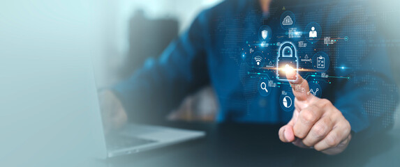 Cyber security data protection online computer network and personal privacy user access key protect...