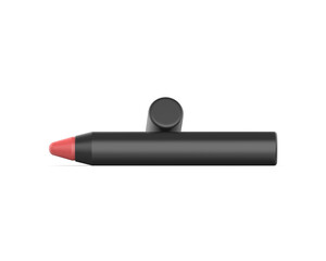 Black lip color crayon for branding and mockup template, 3d render illustration.