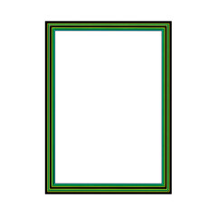 Frame. Green, blue and black colors