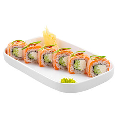 Portion of the grilled philadelphia sushi rolls