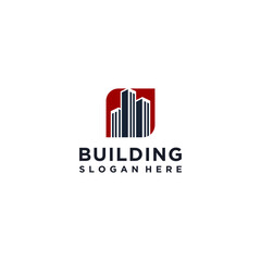 building logo template in white background