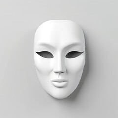 white carnival mask