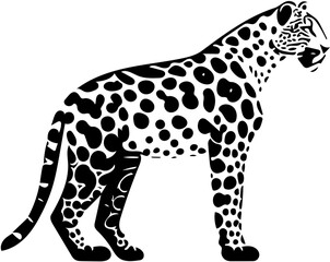 Obraz premium leopard vector illustration | Leopard head vector illustration | Silhouette 