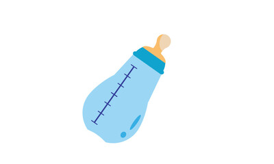 A cute baby bottle for the baby to drink milk.