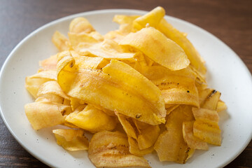 Banana Chips - fried or baked sliced banana