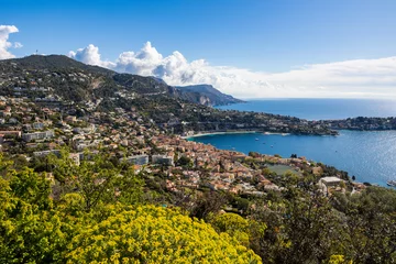 Photo sur Plexiglas Villefranche-sur-Mer, Côte d’Azur Panorama sur la Rade de Villefranche-sur-Mer depuis le Fort du Mont Alban à Nice