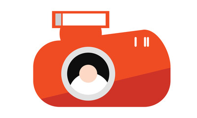 A cute little camera with beautiful colors.