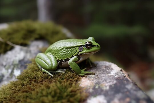 Realistic High-Resolution Marsh Frog Photograph