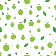 Apple fruit seamless pattern, abstract repeated background. For paper, cover, fabric, gift wrap, wall art, interior décor. Simple surface pattern design. Vector