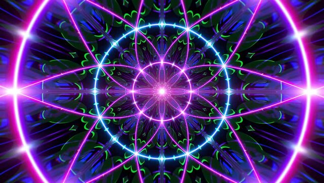 DJ Loop Background of Surreal Geometric Patterns