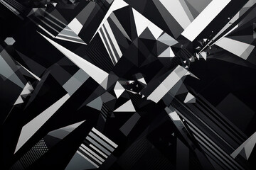 Sharp Geometric Shapes in Black and White