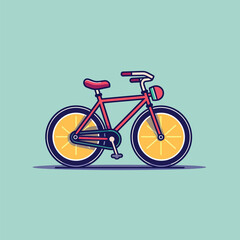 Fototapeta na wymiar Vector Bicycle Retro Illustration