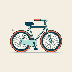 Fototapeta premium Vector Bicycle Retro Illustration