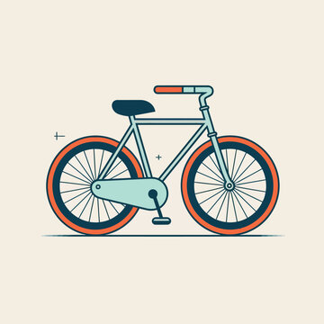 Vector Bicycle Retro Illustration