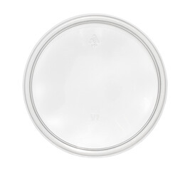 Plastic bowl lid cover top view (with clipping path) isolated on white background